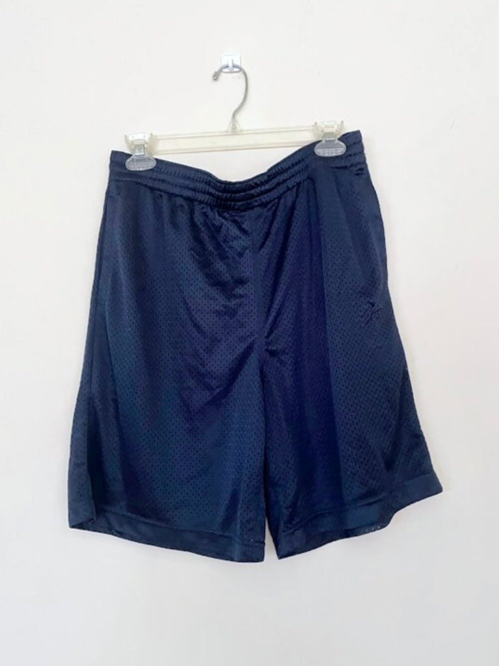 Classic Polyester Shorts, Navy Blue Athletic Shorts